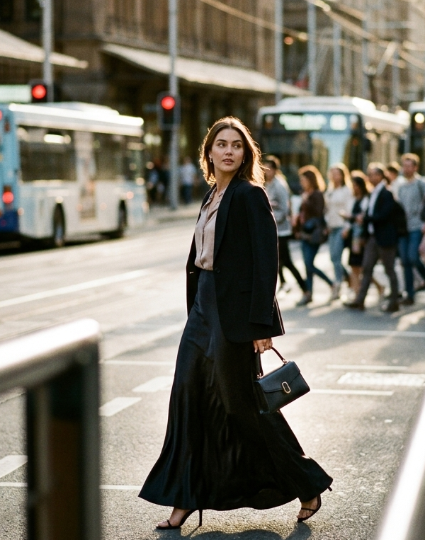 Maxi Satin Skirt