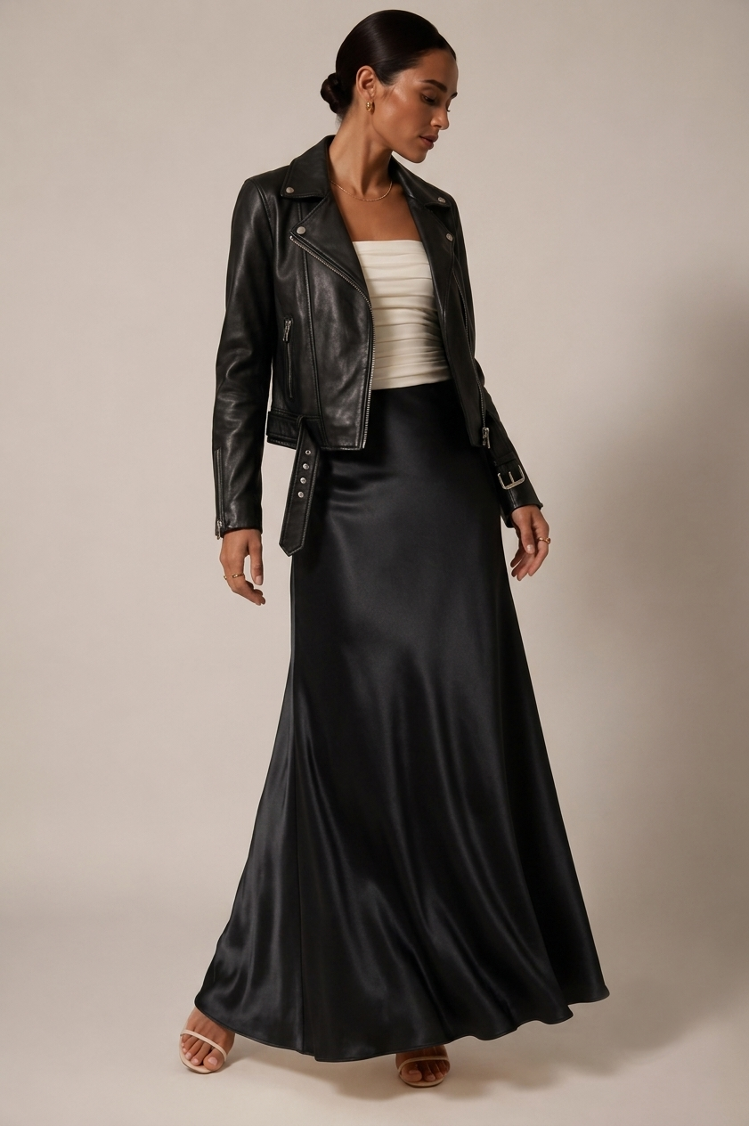 Maxi Satin Skirt